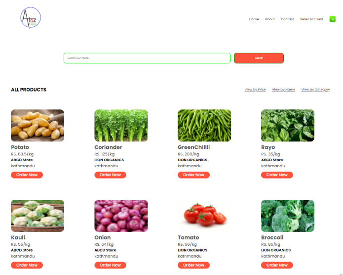 E-commerce for Vegetables